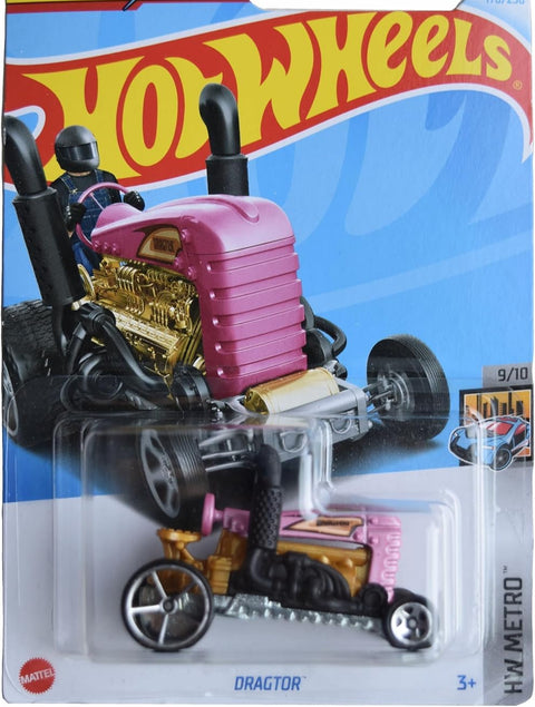 Hot Wheels Dragtor, HW Metro 9/10 [Pink] 176/250 – 1:64 Scale Die-Cast Car - The Write Stuff