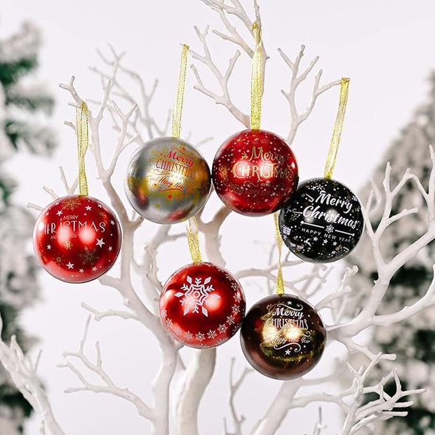 Christmas Ball Gift Tin Box