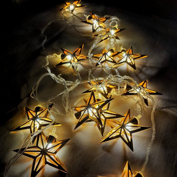 Christmas Golden Star LED String Light