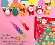 Christmas Theme Eraser - Set of 6