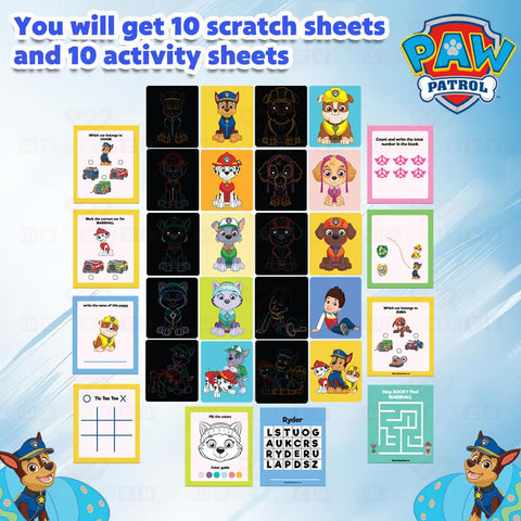 Scratch Pad For Kids - Paw Patrol and Peppa Pig - The Write Stuff