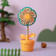 Flower Pot Mini Fan With Adjustable Neck