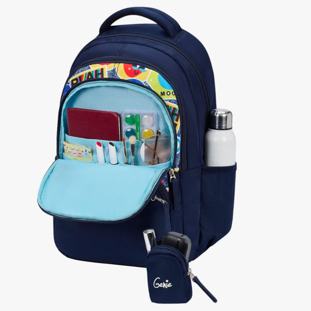 Genie Blahblah Navy Blue Juniors Backpack