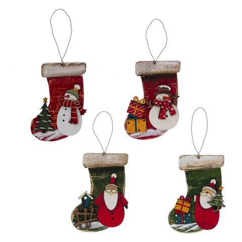 Santa & Snowman Xmas Decoration Socks - The Write Stuff