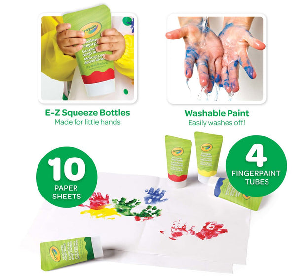 Crayola Washable Finger Paint Set for Toddlers