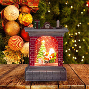 Christmas  mini Santa Fireplace With LED Light