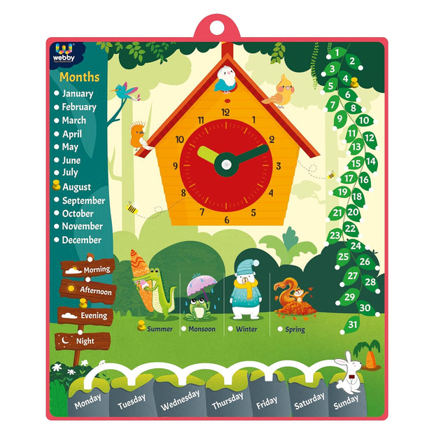 Webby Educational Wooden Calendar Learning toy