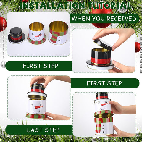 Christmas 3 Layer Tin Box - Small