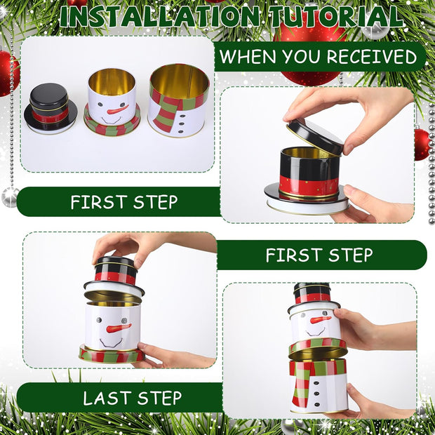 Christmas 3 Layer Tin Box - Small