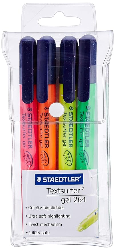 Staedtler - Textsurfer Gel Highlighter - 4 Count - The Write Stuff