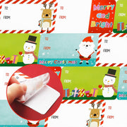 Christmas Gift Tags - 500 Pieces | Self-Adhesive Santa Claus Stickers
