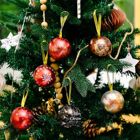 Christmas Ball Gift Tin Box