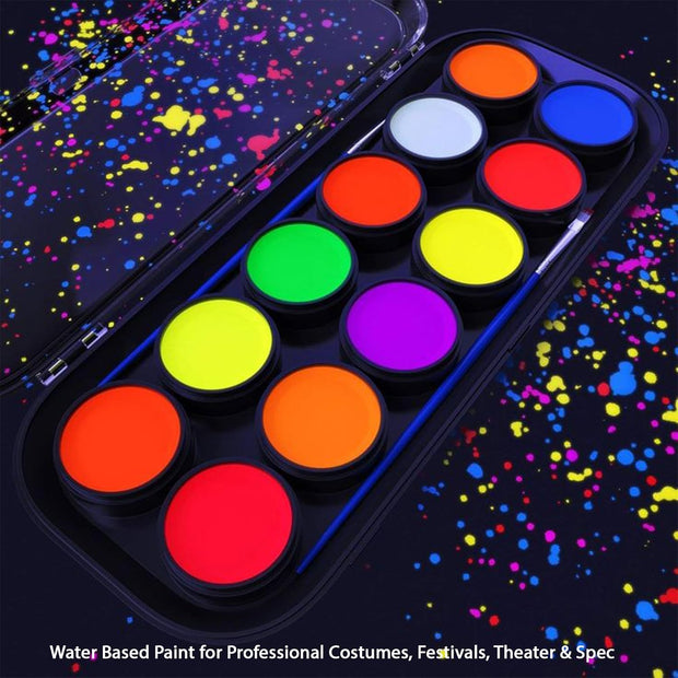 Halloween PaintGlow UV Neon Body Paint – Glow in the Dark Face & Body Paint Tubes for Party - The Write Stuff