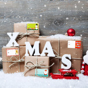 Christmas Gift Tags - 500 Pieces | Self-Adhesive Santa Claus Stickers