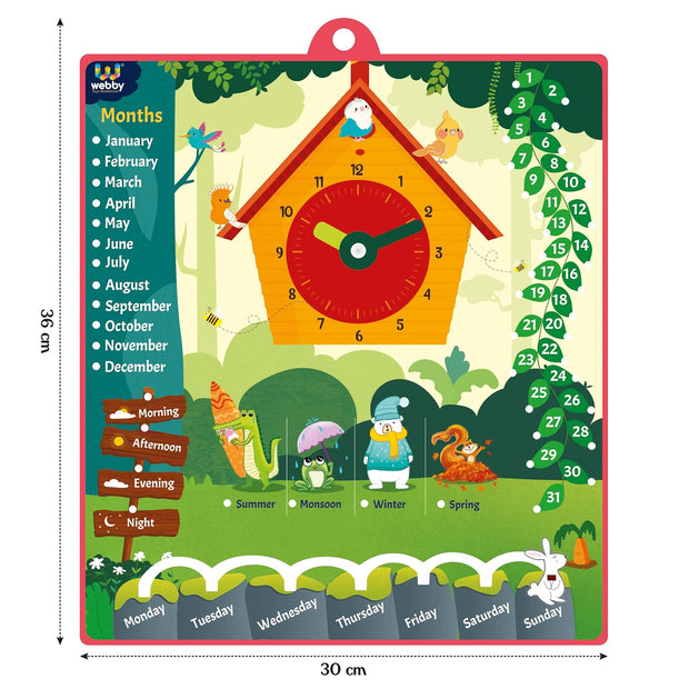 Webby Educational Wooden Calendar Learning toy