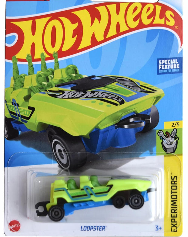 Hot Wheels Loopster – Experimotors 2/5 (Green / Hands Down) 1:64 Scale Die-Cast Car 48/250