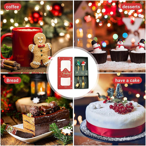 Christmas Golden Spoon & Fork - Set of 2