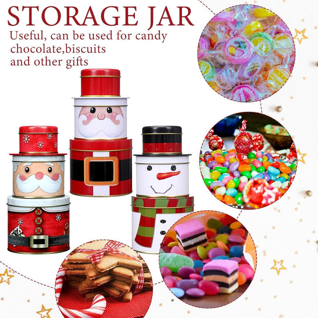 Christmas 3 Layer Tin Box - Small