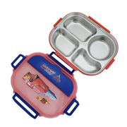 Cars-Stainless Steel 4 Compartment Lunch Box