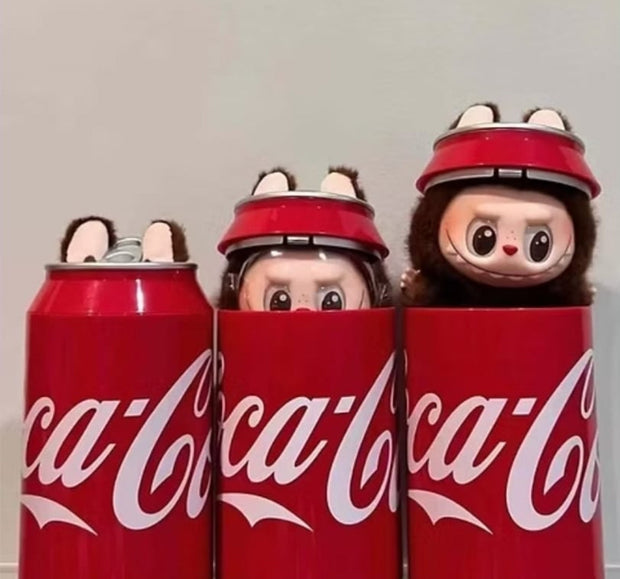Labubu x Tin Coca-Cola Edition Collectible Doll – Cute Plush Vinyl Toy with Mini Coke Props - The Write Stuff