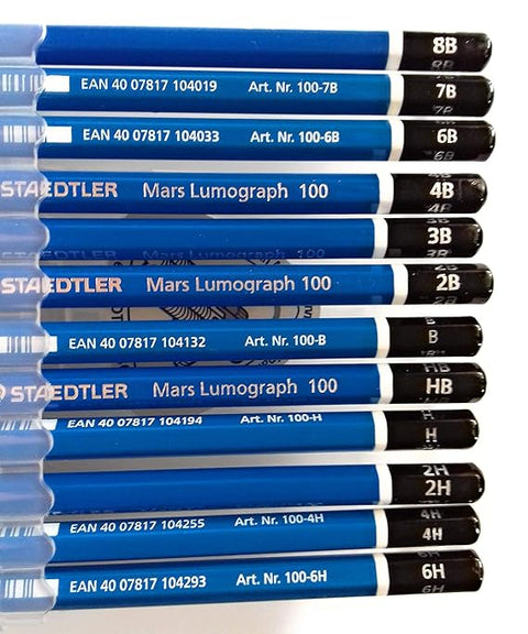 Staedtler- Mars Lumograph  Drawing Pencil - 12 Count