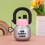 Fun Supply Chain kettle bell Water Bottle – Sipper Bottle with Handle & Charm - The Write Stuff
