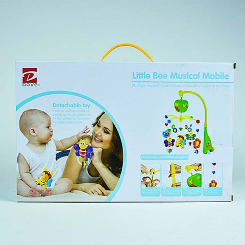 Little Bee Musical Mobile for Baby Crib – Colorful Hanging Toys with Music - The Write Stuff