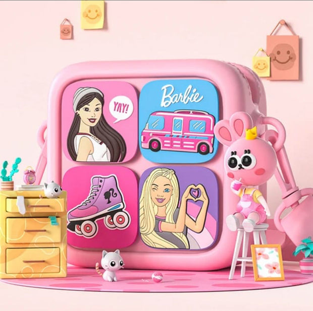 Barbie and Kuromi DIY Sling Bag | With Interchangeable Badges & Funky Chain Handle | Purse With Adjustable Belt - The Write Stuff