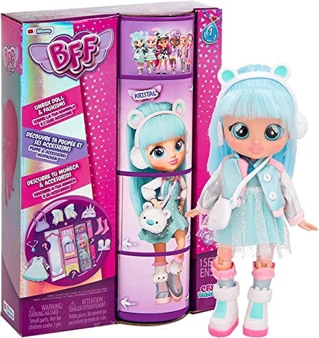 Surprises BFF Doll with 9+ Surprises Including Outfit and Accessories (KRISTAL)