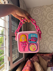 Barbie and Kuromi DIY Sling Bag | With Interchangeable Badges & Funky Chain Handle | Purse With Adjustable Belt - The Write Stuff