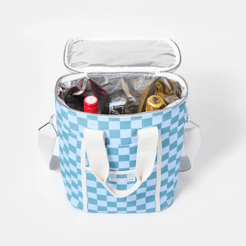 SUNNYLiFE Canvas Drinks Bag Jardin Ocean - Blue - The Write Stuff