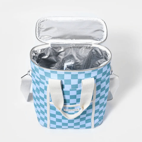 SUNNYLiFE Canvas Drinks Bag Jardin Ocean - Blue - The Write Stuff