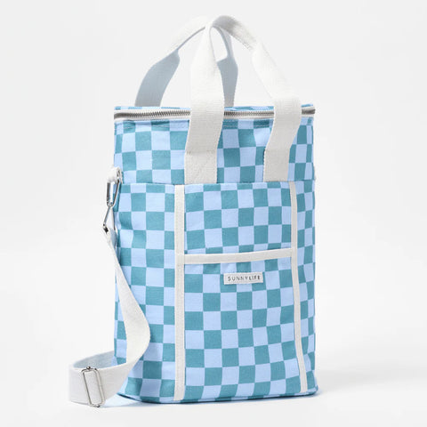 SUNNYLiFE Canvas Drinks Bag Jardin Ocean - Blue - The Write Stuff