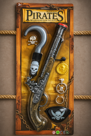 Pirates Roleplay Toy Set for Kids – Gun, Hook, Eye Patch, Coin & Accessories - The Write Stuff