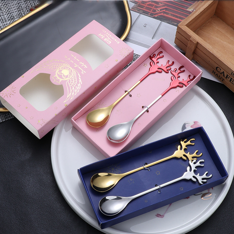 Christmas Reindeer Stainless Steel Spoon set of 2 - The Write Stuff