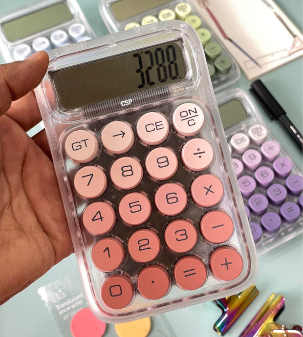 Transparent Calculator - With 12-Digit Display