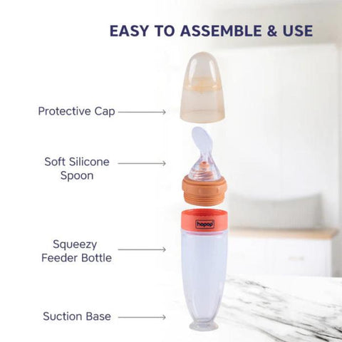 Hopop-Soft Squeezy Silicone Food Feeder-90 ml