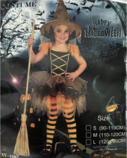 Little Witch Costume Dress with Tutu & Hat – Halloween Outfit for Kids
