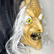 Halloween Crazed Witch Mask - Scary Costume & Decor