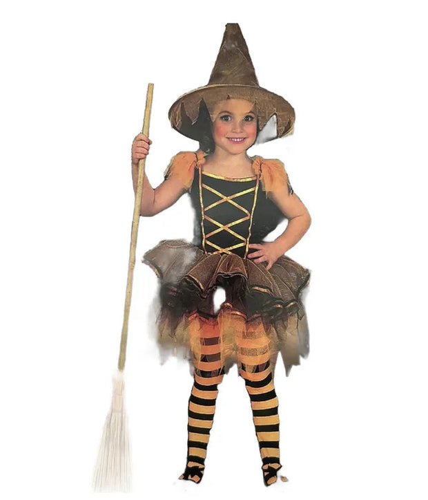 Little Witch Costume Dress with Tutu & Hat – Halloween Outfit for Kids - The Write Stuff