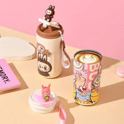 Cute labubu Tumbler With 3D Character Topper – Insulated Kids Water Flask - The Write Stuff