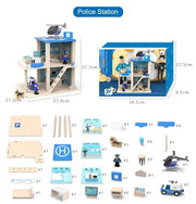 Wooden Police Station Set