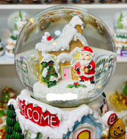 Musical Santa and the Cottage Snow Globe - The Write Stuff