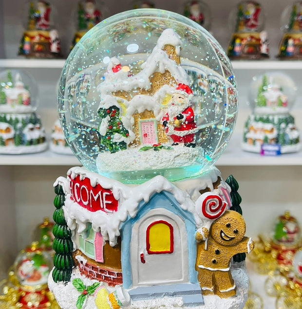 Musical Santa and the Cottage Snow Globe - The Write Stuff