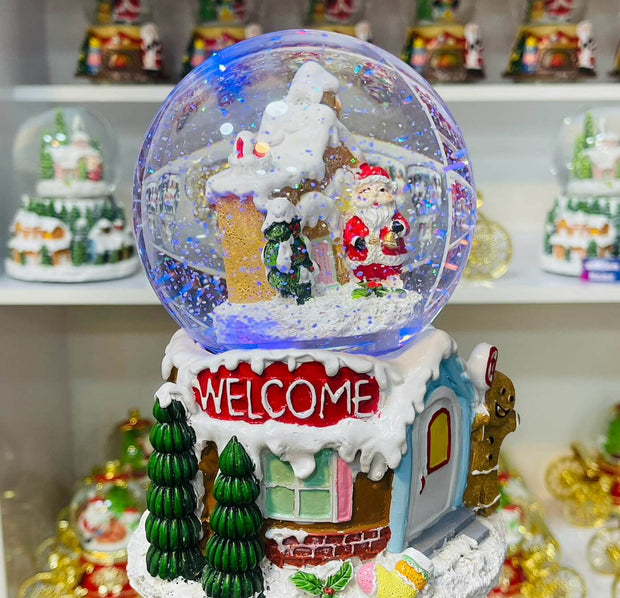 Musical Santa and the Cottage Snow Globe - The Write Stuff