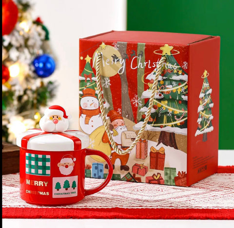 Santa Christmas Mug with Gift Box