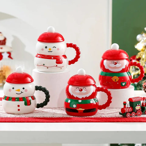 Christmas Santa Twisted Handle Mug