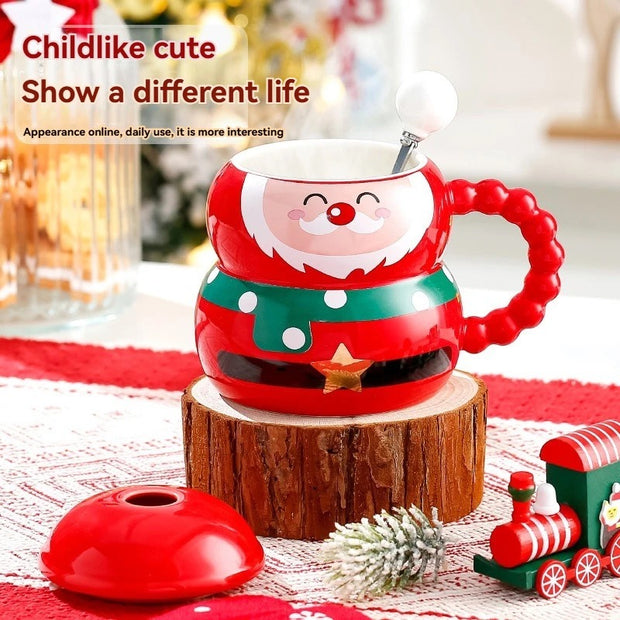 Christmas Santa Twisted Handle Mug - The Write Stuff