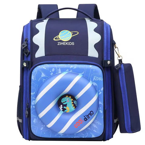 Unicorn Dino Donut School Bag with Pencil pouch- 14Inches