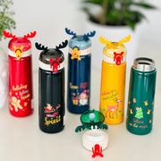 Christmas Stainless Steel Vacuum Water Bottle with Lock